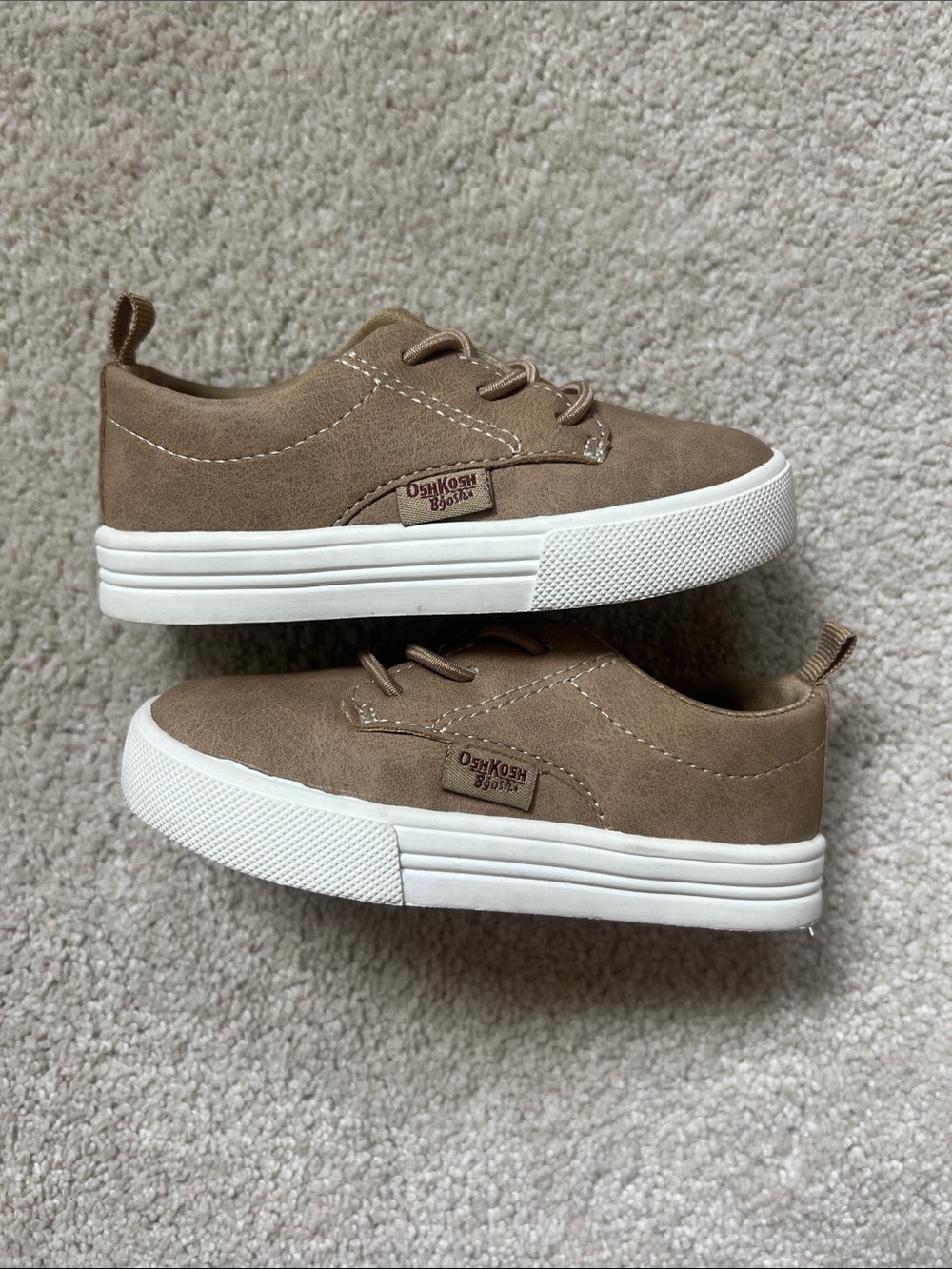 OshKosh B'gosh Kids' Brown Lace-Style Sneakers with White Sole